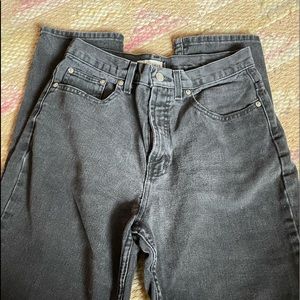 vintage black straight leg jeans